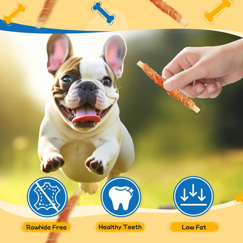 Gazeupon Soft Dog Treats, Healthy Training Treats for Dogs, Rawhide Free Snacks for Small Dogs, Chicken Wrapped Cod