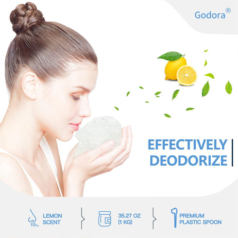 Godora ECO-Friendly Poo Gel Powder with Spoon, Biodegradable Camping Toilet Chemicals for Portable Toilets