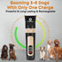 Dog Grooming Clippers Kit, Low Noise Electric Trimmer, 4-Speed & LCD, Cordless Rechargeable Hair Clippers for Thick