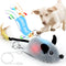 BABORUI Interactive Dog Toys Mouse, Escaping Squeaky Toys with Lights & Auto-Turn, Rechargeable