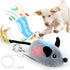 BABORUI Interactive Dog Toys Mouse, Escaping Squeaky Toys with Lights & Auto-Turn, Rechargeable