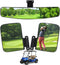 Golf Cart Mirror, HKOO Folding Side Mirrors and Rear View Mirror, Extra Wide Panoramic Combo Pack