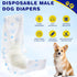 50 Count XPCARE Disposable Male Dog Diapers, Male Dog Wraps,Super Absorbent Leak-Proof Fit (Small)