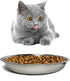kathson Stainless Steel Whisker Relief Cat Bowl, 4 pcs Shallow Wide Bowls for Pet Cat & Dog Feeding