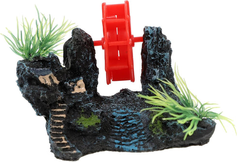 Rockery Aquarium Decorations, Fish Tank Mountain Decor with Castle Model