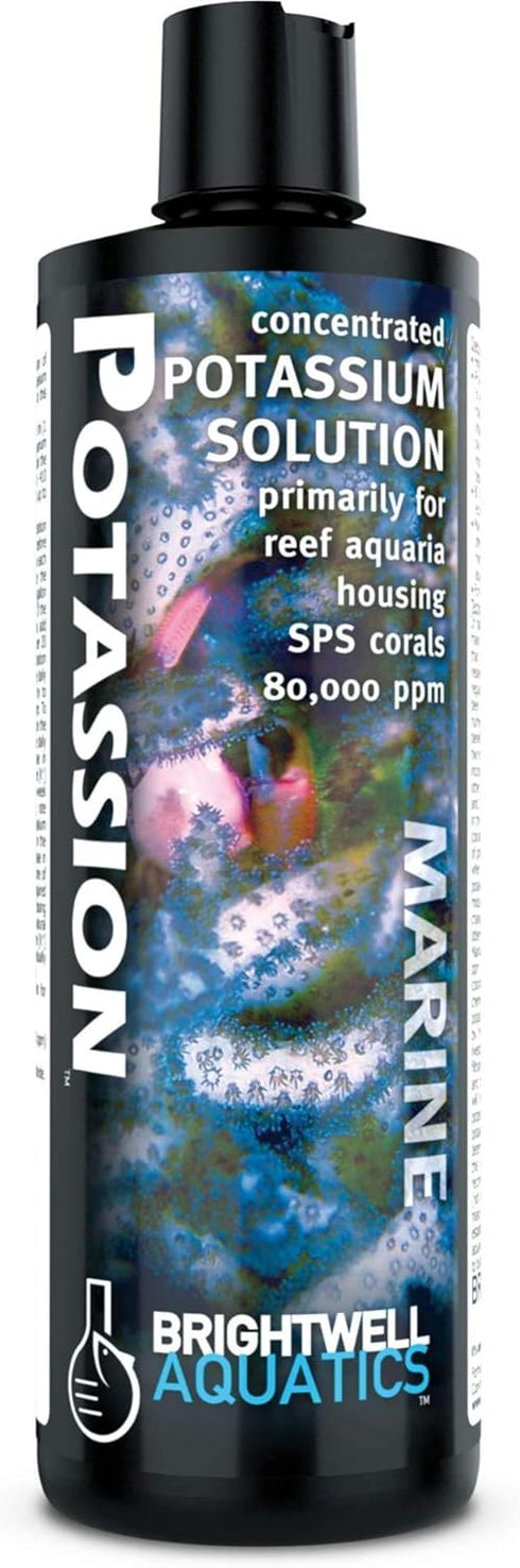 Brightwell Aquatics Potassion, Liquid Potassium Supplement for Marine Reef Fish Aquariums, 250 ml