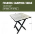 Generic 18" 19-21" Folding Camping Table Grey Wood Grain Square Height Adjustable Plastic Outdoor Portable Side Table