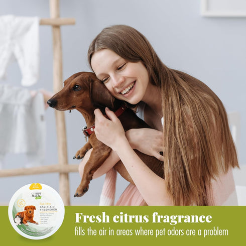 Citrus Magic Pet Odor Absorbing Solid Air Freshener, Fresh Citrus, 8 Oz (Pack of 3)