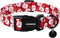 DOGWONG Christmas Cotton Dog Collar, Durable Red Santa Claus Holiday Pet Necklace for Small, Medium, Large Dogs