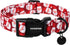 DOGWONG Christmas Cotton Dog Collar, Durable Red Santa Claus Holiday Pet Necklace for Small, Medium, Large Dogs
