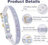 LOVPE Dog Collar Bling Leather with Studded Diamonds Glamorous Rhinestone Gold Buckle Accessory for Small to Medium Dogs,Cats,Girl & Boy Puppies kittens (S, Gray)