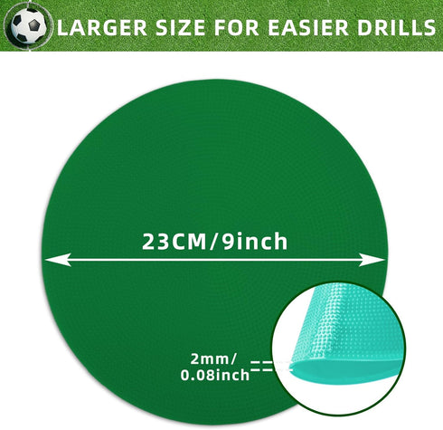 Poly Spot Markers 9 inch Non-Slip Rubber Agility Markers for Football, Soccer, Basketball Training