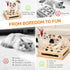 PHOEXXIX Cat Nail File Enrichment Box, cat Toys for Indoor Cats, Contains Sandpaper Inside,cat Toys for Bored Indoor
