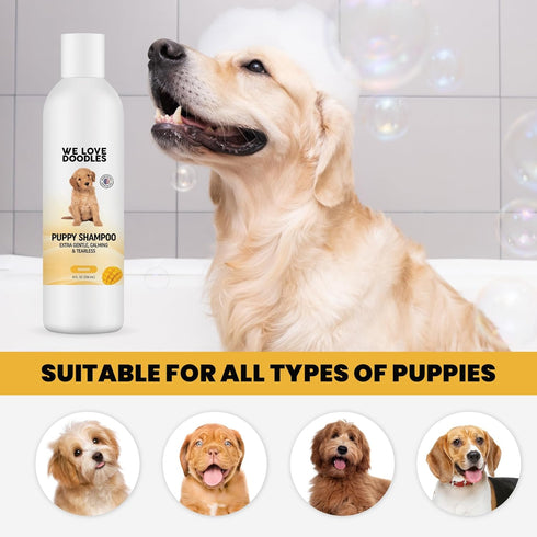 Puppy Shampoo & Conditioner, Made in USA, Tear Free, Best Shampoo for Puppies with Sensitive Skin, Mango, 8oz