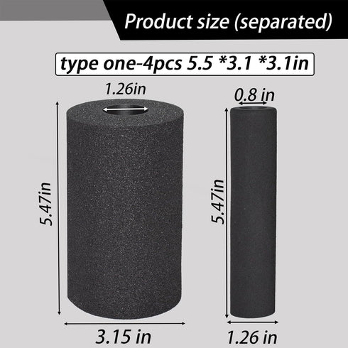 Foot Foam Pads Rollers Replacement Set for Home, Weight Bench Foam for Inversion Table Leg Tube,Sit Ups,Leg Curl Attachment/Extension
