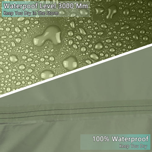 Hammock Rain Fly Tent Tarp, 32ft Long Ridgeline, 9.8x9.5ft Waterproof 210D Oxford with Guy Lines
