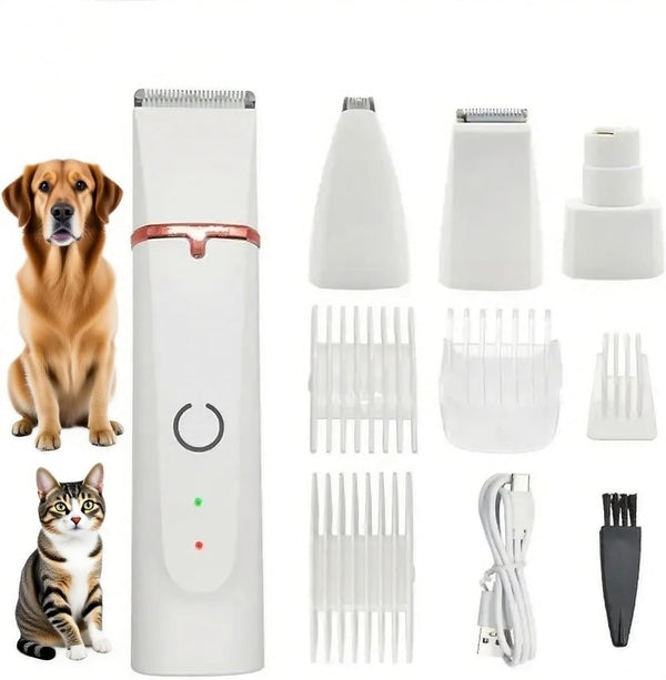Kriopy Dog Clippers Grooming Kit 4 in 1 Pet Hair Clipper-Low Noise Dog