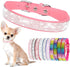 Hotlion Bling Rhinestone Dog Collar, Cute Dazzling Crystal Diamond, Pink, for Small Dogs, Boys & Girls