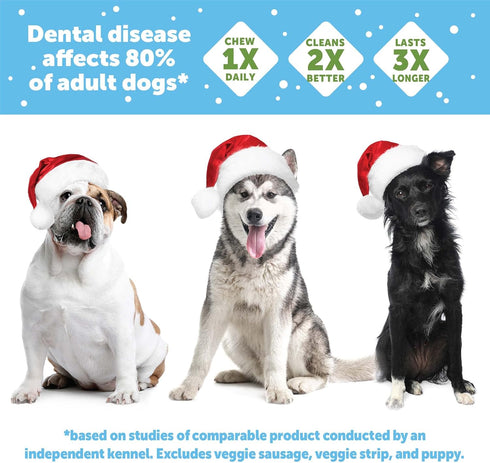Whimzees by Wellness Natural Grain Free Dental Chews for Dogs, Medium Breed, 6 count