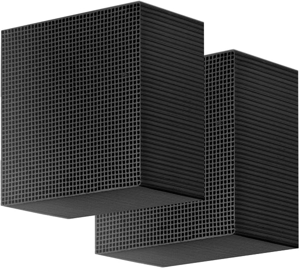 2Pcs Aquarium Cube Filter, Activated Carbon for Ponds and Fish Tanks, Eco Water Purifier Cube, 4X4X2 Inch