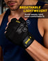 FitDA Workout Gloves for Men & Women - Fingerless Padded Weight Lifting Gloves with Non-Slip Grip & Short Wrist Design