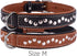 CollarDirect Studded Dog Collar - Leather Pet Collars for Dogs - Soft Padded - Brown Black (Brown, Neck fit 17" - 19")