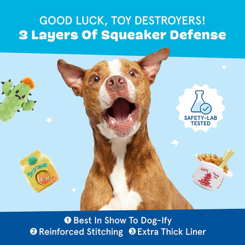 3 Barkbox Under The Sea Bundle - Toys for Medium and Large Dogs - Squeaky Dog Toy, Tug Toy, Plush Chew Toys - Maggie