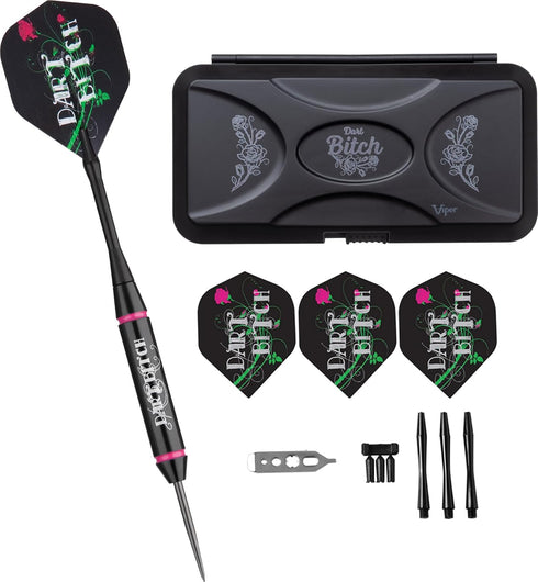 Viper Vanity Series Steel Tip Dart Set, 22-Grams, Brass Barrels, Deluxe Dart Case