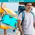 Ndesfayt 1Pcs Set Adults,4 Backpack (1PcsLightBlue) Folding Beach Chair for Position Portable Foldable Camping Chair