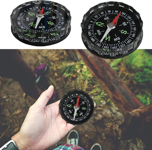 ZHIZHOUNEY Waterproof Clear Cover Mini Sighting Compass Navigation Compass - Lightweight, Compact, Outdoor Enthusiasts
