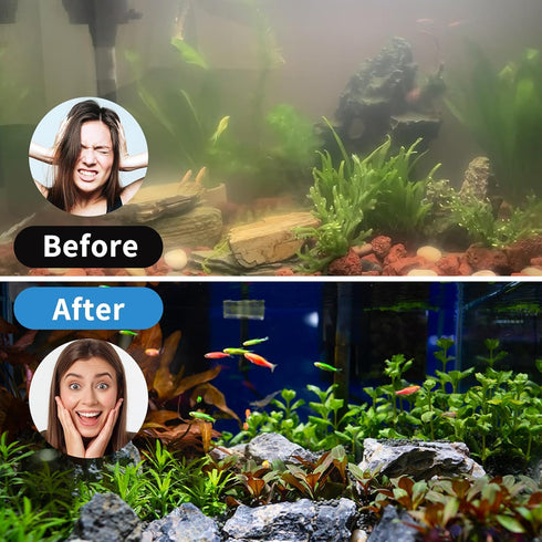 Aquarium Filter with U-V Light - Submersible Filter for 40 to 120 Gallon Fish Tank