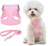 BINGPET Vest Harness for Puppy and Cat, No Pull Adjustable Reflective Step-in Harness, Cute Pink Polka Dot for Small