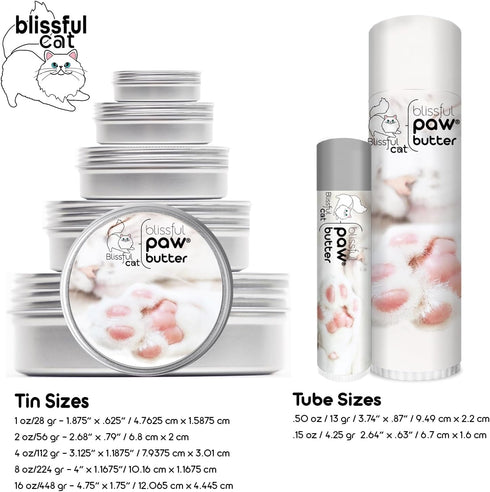 The Blissful Cat Paw Butter, Moisturizer for Dry Paw Pads, Lick-Safe Cat Paw Balm, 0.15 oz
