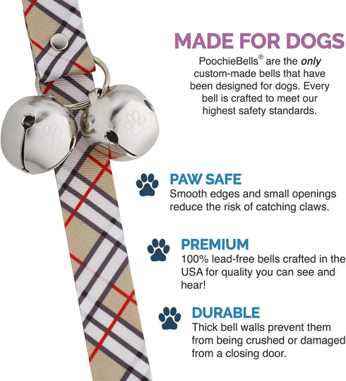 Original Handcrafted Potty Training Dog Doorbell, Trainer-Recommended for 20+ Years, One Size Fits All, Made in USA,