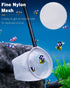 Pawfly Aquarium Shrimp Net Tiny Fish Tank Net with Extendable Stainless Steel Handle Soft Round Fine Net Mesh for Shrimp Baby Fish Food Residue Debris Skimming Net for Small Ponds by Pawfly