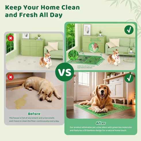 7 Count 28"x34" 6-Layer Puppy Pads XL - Extra Large Pee Pads for Dogs Odor Blocking, Leak-Proof Potty Training Pad