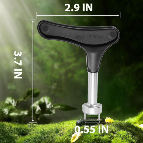 Hordion (1 Pack) Golf Shoe Spikes Wrench, Professional Golf Spike Removal Tool Golf Shoes Cleat Wrench Two Pin