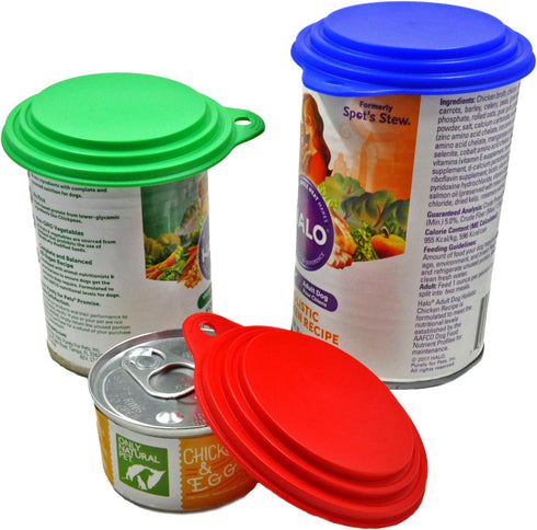 Pet Food Can Cover Lids - Keep Your Dog and Cat Food Fresh, Made in USA, Fits Small, Medium, Large Cans, BPA-Free