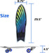Surfskate Kids Skateboard with Front Caster Wheel, Heavy Duty Trucks, Great Pumping Power for Children