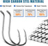 JSHANMEI 150pcs Baitholder Hooks Fishing Octopus Hooks with 2 Barbs, Assorted Size Tackle Box