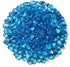 Glass Stones, 1Lb/460g Irregular Sea Glass Pebbles Non-Toxic Artificial Crystal Gemstones for Aquarium Turtle Tank Vase Filler Terrarium Flowerpot Decoration, Lake Blue
