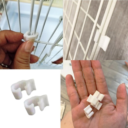 50 Pack Wire Cage Clips, Cat Cage Door Latch Buckle Lock for DIY Assembly Kitten, Puppy, Chicken, Quail Cages