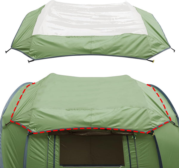 Transparent Tent Tarp Replacement for Ayamaya 4 Person Pop Up Tent, Clear Camping Rain Tarp, 3.7 * 3.4ft