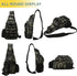 Novemkada 1000D Backpack Daypack Pack Tactical Shoulder Bag - Molle Military Outdoor Chest (Black)