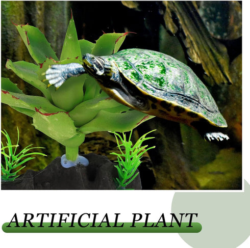 VICASKY Reptile Terrarium Plant Decor, Fake Greenery for Spider, Scorpion, Lizard Tanks, Realistic Aquarium Landscaping