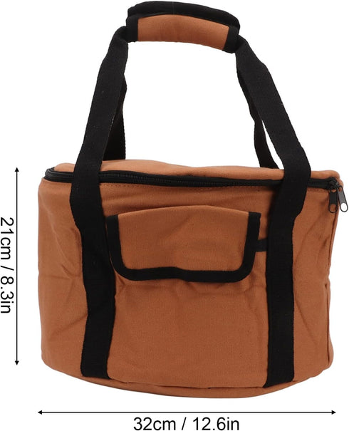 13.7L Alomejor Table Storage Bag for Outdoor Barbecue, Round Picnic Storage Bag with Large Capacity Lining