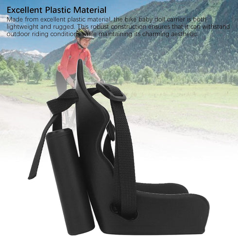 Foldable Adjustable Baby Doll Carrier, Strap Length Lightweight Plastic Doll Cars Seat Cute Front Bike Seat for Small