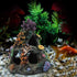 PINVNBY Coral Aquarium Decoration, Fish Tank Resin Rock Mountain Cave Ornaments for Betta Fish House.