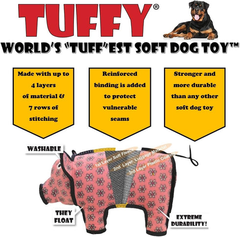 Tuffy Ocean Creature Whale Dog Toy