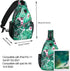 MOSISO Sling Backpack, Travel Hiking Daypack Pattern Rope Crossbody Shoulder Bag, Palm Leaf Flower Design